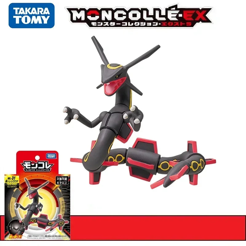Takara Tomy Pokemon Figures Black Rayquaza Action Figure ML Series Collectible Model Ornament Resin Doll Birthday Gift