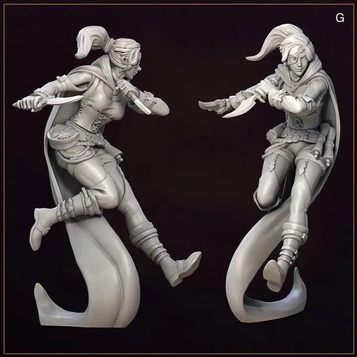 32mm , miniature model resin figure ，Merchants of the dark alley , Unassembled and unpainted kit