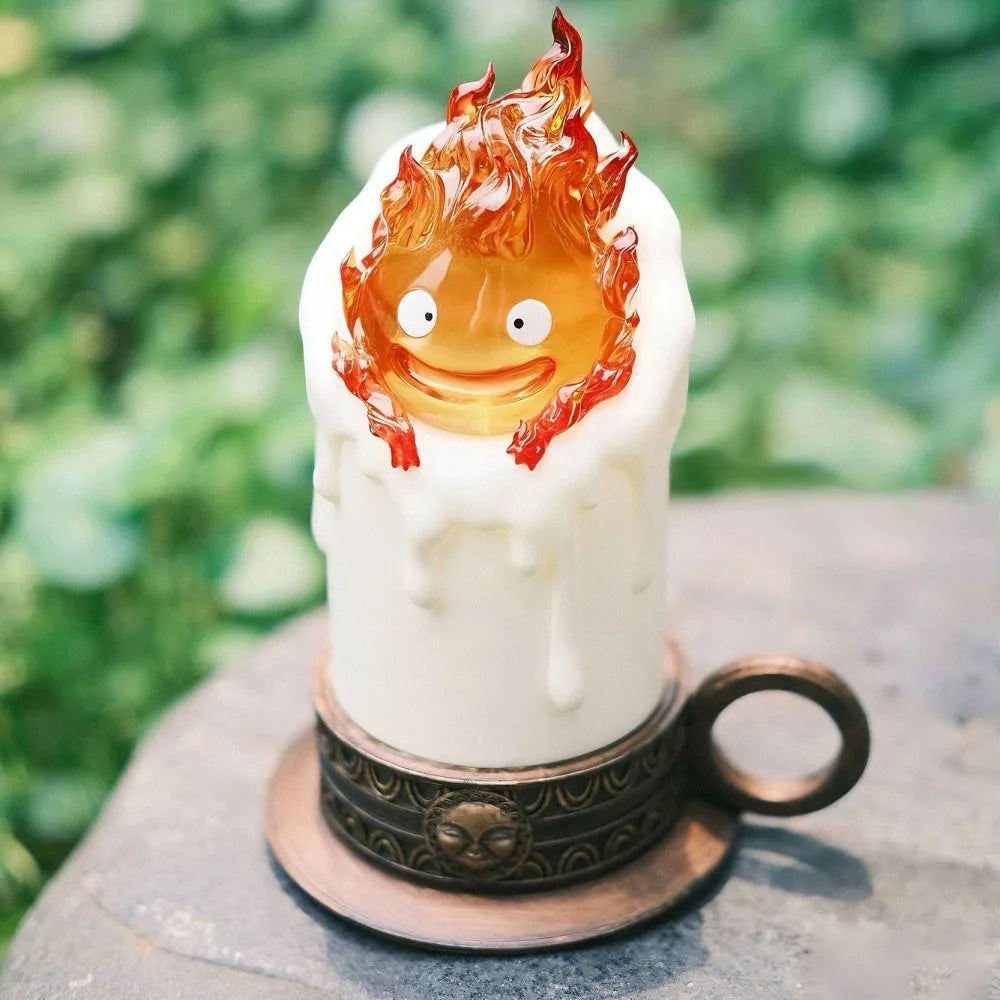 13cm/5.12in Anime Howl's Moving Castle Figure Luminous Calcifer Action Figures Pvc Collection Decoration Model Toys Gifts