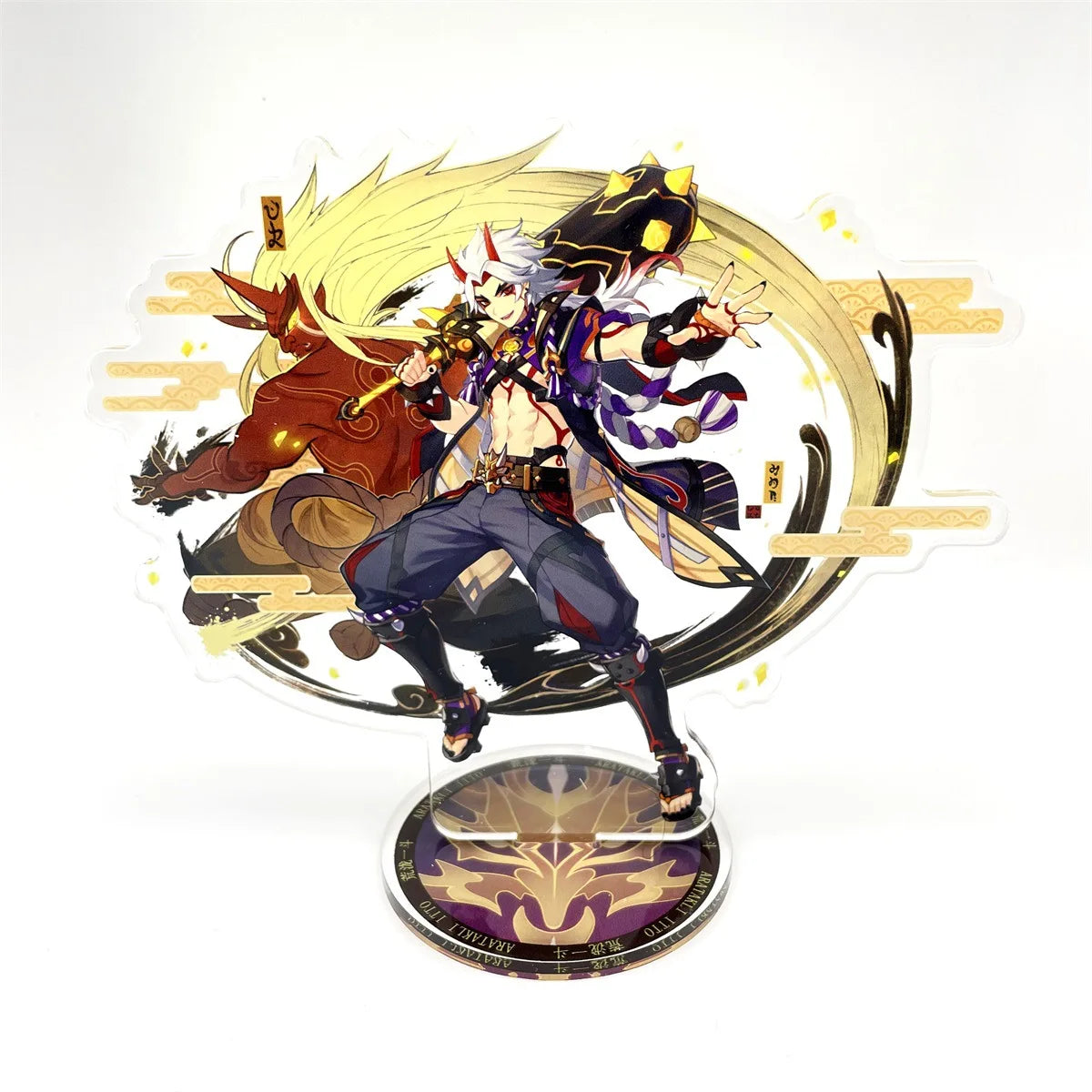 Anime Figure Genshin Impact Furina Arlecchino Xiao Yae Miko Yelan Acrylic Stand Model Plate Desk Decor Standing Sign Fans Gift