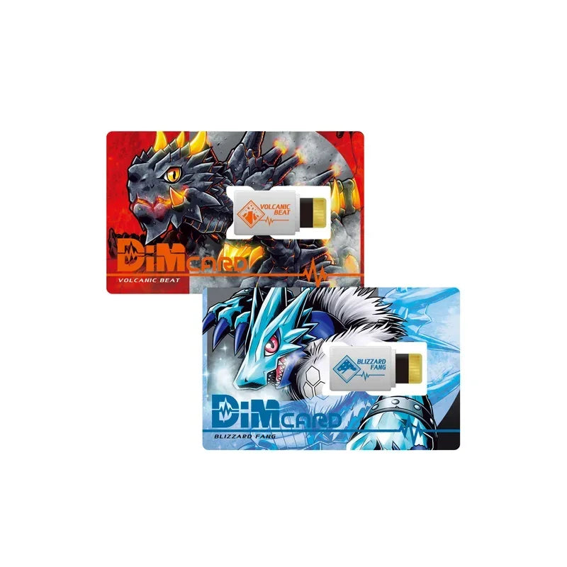 Digimon Adventure ESPIMON RYUDAMON DINOSALIR ROAR WOLF HOWL Medarot Agumon DIM Card Protective Film Stingmon Figure Model Cards