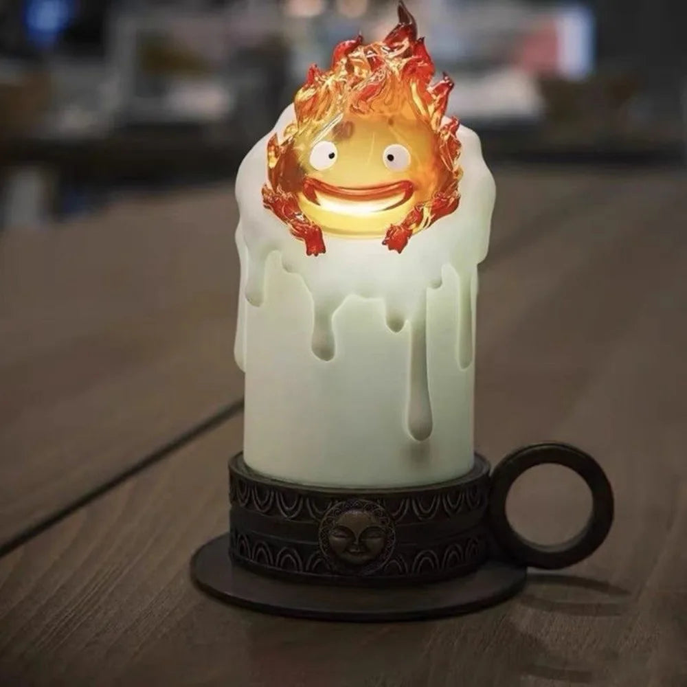 13cm/5.12in Anime Howl's Moving Castle Figure Luminous Calcifer Action Figures Pvc Collection Decoration Model Toys Gifts