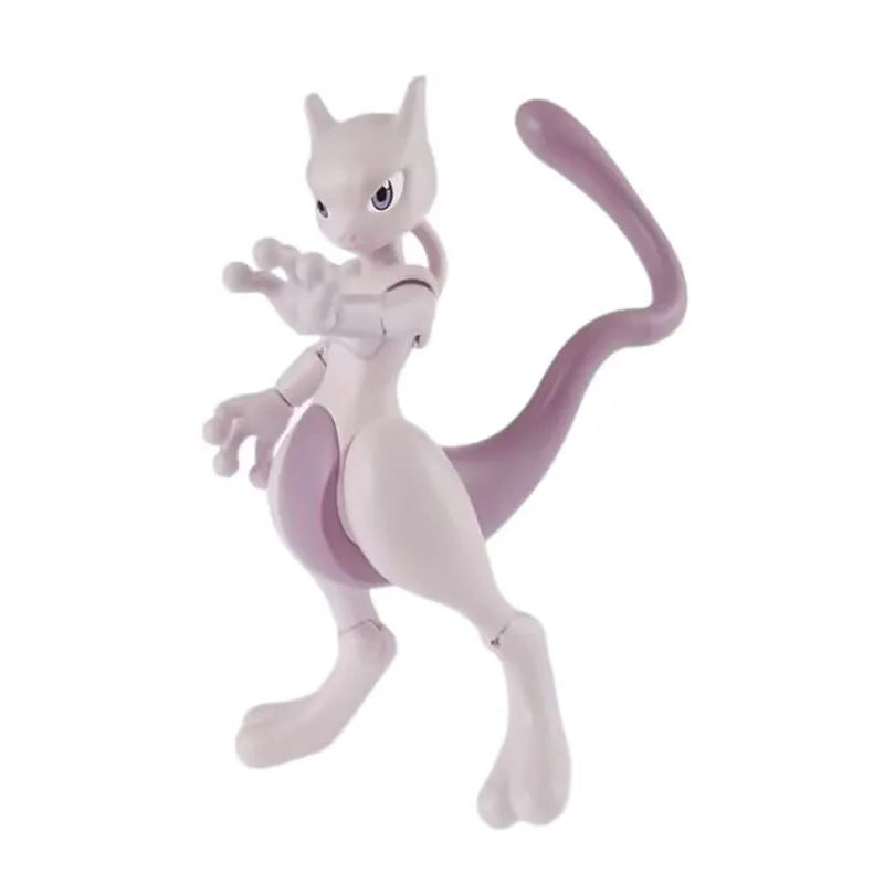 Original Bandai Pokemon Figures Mewtwo Model Kit Quick Series Assembly Figures Collectible Ornaments Figure Model Toys 8Cm
