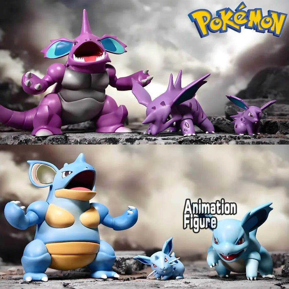 2-6cm Anime Pokemon Figure Nidoqueen And Nidoking Action Figures Pvc Collection Model Toys for Children Gifts
