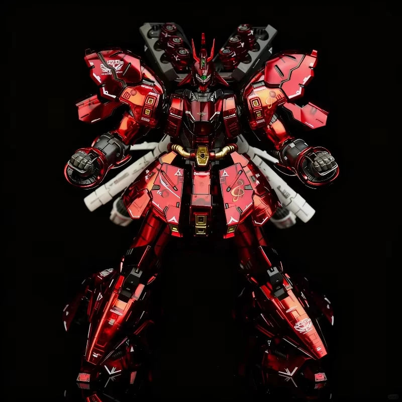 Gaogao Sazabi RG29B Assembly Model Kit RG 1/144 Action Figure Electroplated Color Plastic Robot Collection Model Toy Gift