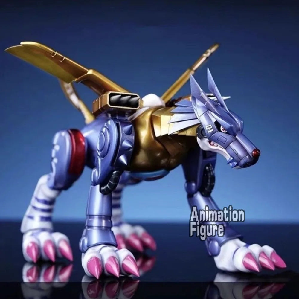 9cm/3.54in Anime Digimon Adventure Figure Metal Garurumon Action Figures Pvc Collection Model Toys for Children Gifts