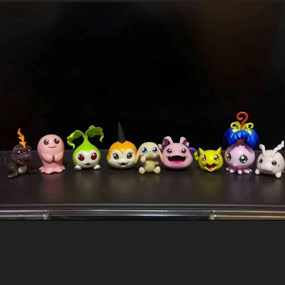 2-5cm Anime Digimon Adventure Figure Gabumon Pyocomon Koromon Mochimon Tokomon Plotmon Action Figures Model Collectible Toy Gift