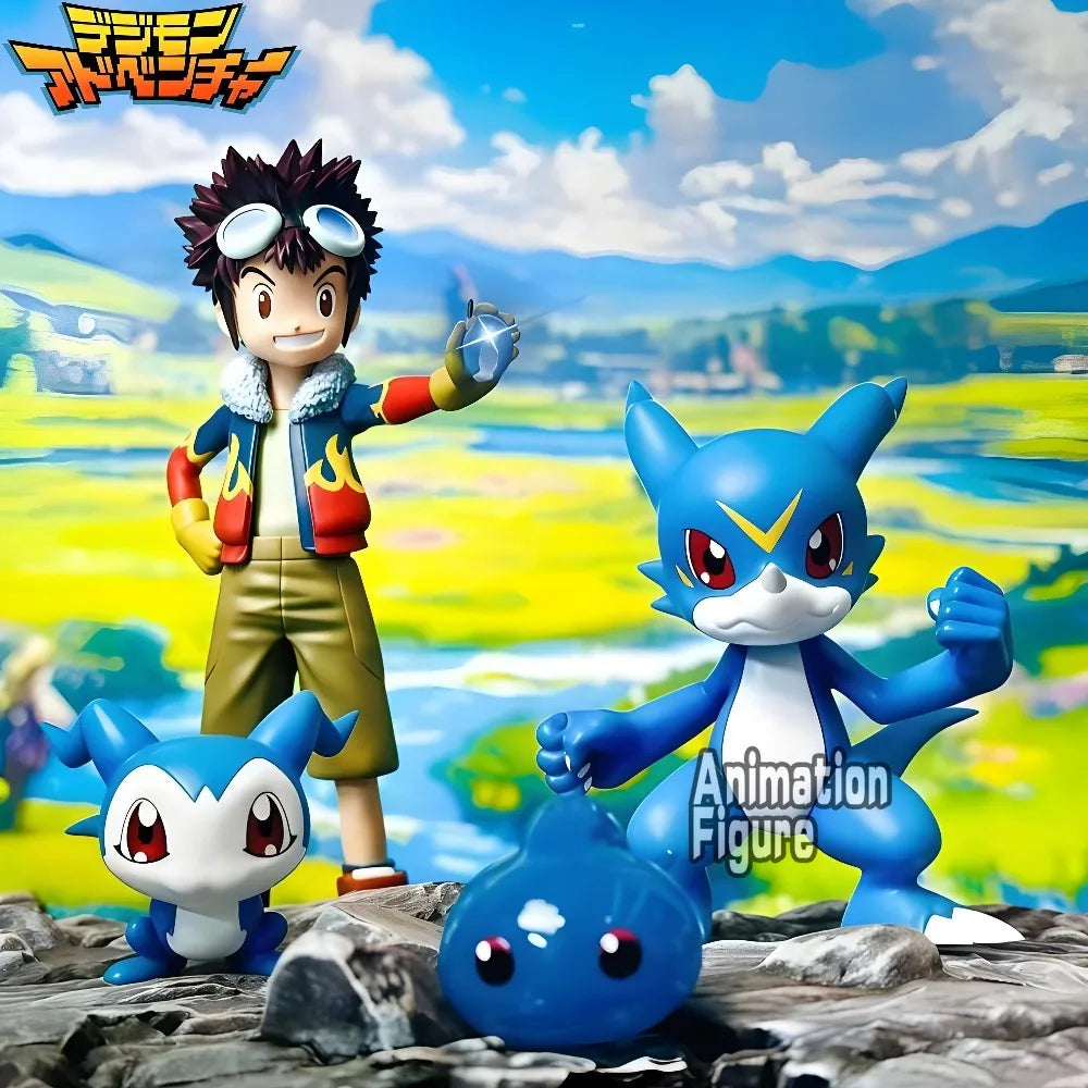 2-6cm Anime Digimon Adventure Figure V-mon Combination Action Figures Pvc Collection Model Toys for Children Gifts