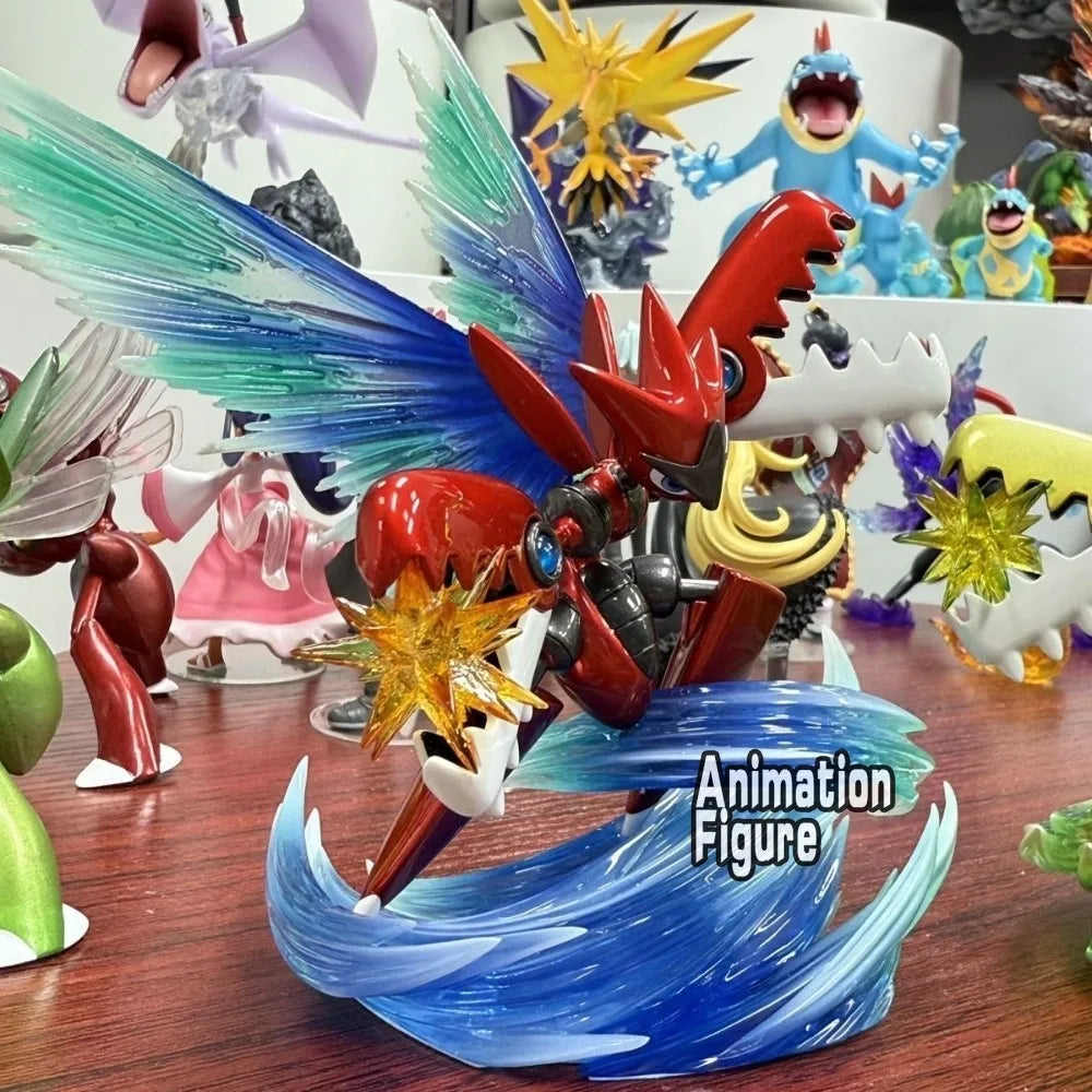 10cm/3.93in Anime Pokemen Figure Mega Scizor Action Figures Pvc Collection Model Toys for Children Gifts