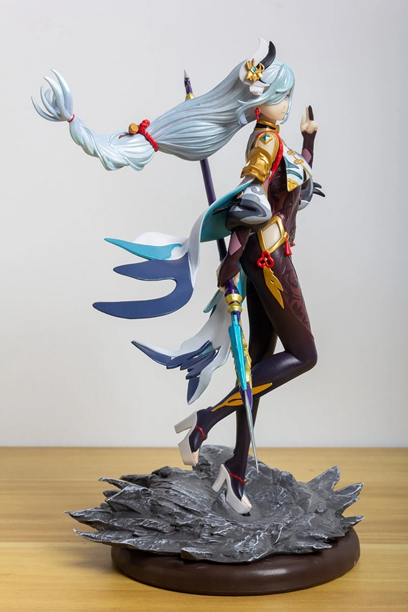 30cm Game Peripherals GK Genshin Impact Anime Figures ShenHe Action Figure Collectible Decoration Ornaments Model Doll Toys Gift