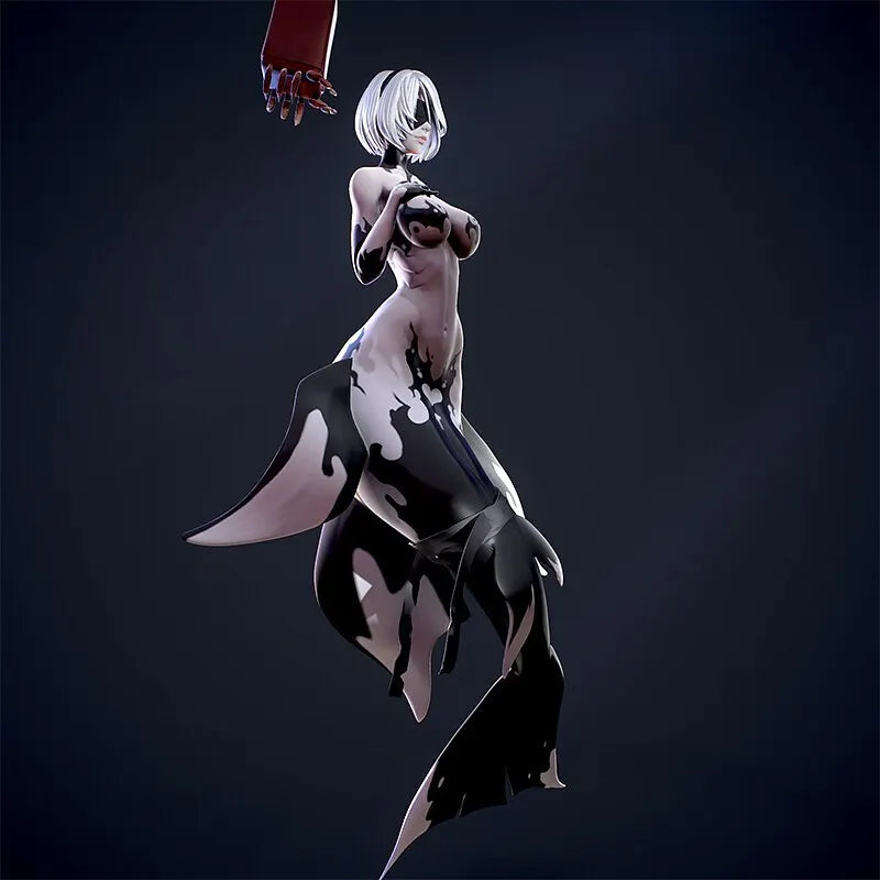 75mm,50mm, miniature model resin figure , Mermaid 2B Nier , Unassembled and unpainted kit