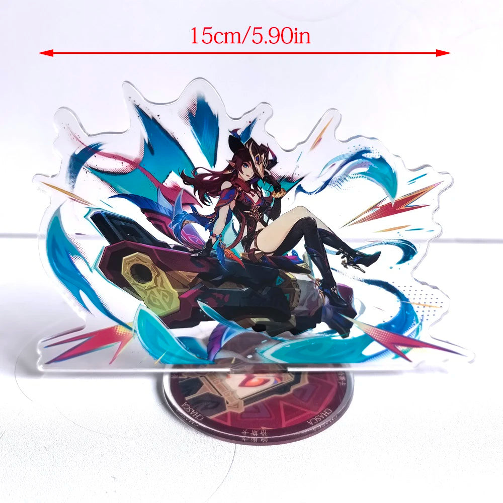 Anime Game Genshin Impact Stand Model Acrylic Action Figure Xilonen Kinich Mualani Creative Toy Gift