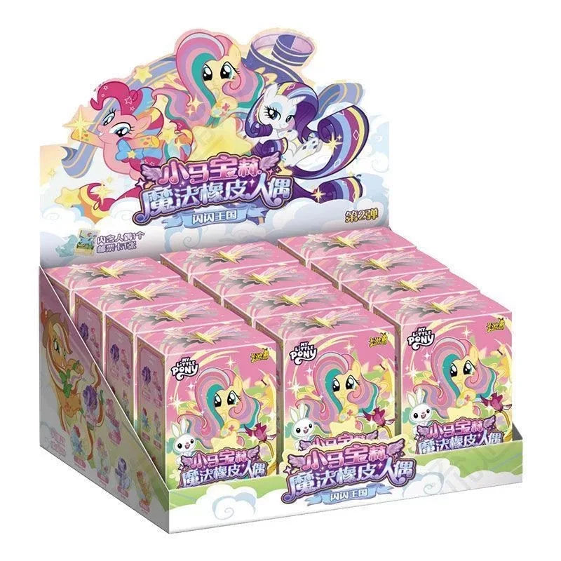 New KAYOU My Little Pony Rubber Doll Vol.2 Sparkling Space Princess Flowing Light Edition Pinkie Pie Fluttershy Rarity Kids Gift