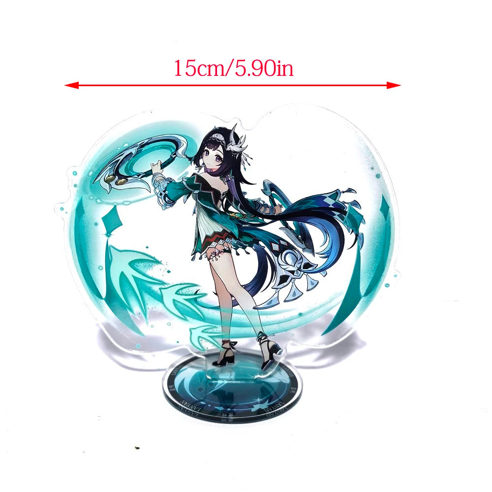 Anime Game Genshin Impact Stand Model Acrylic Action Figure Xilonen Kinich Mualani Creative Toy Gift