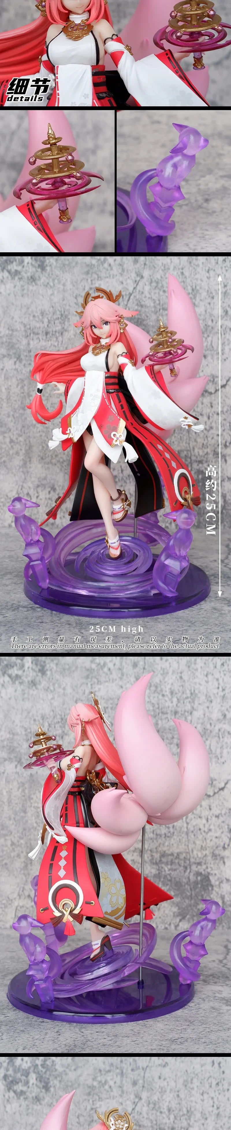 Genshin Impact Yae Miko Figure Game Peripherals PVC Action Figurine Kids Toys Model Collectible Ornaments GIFT