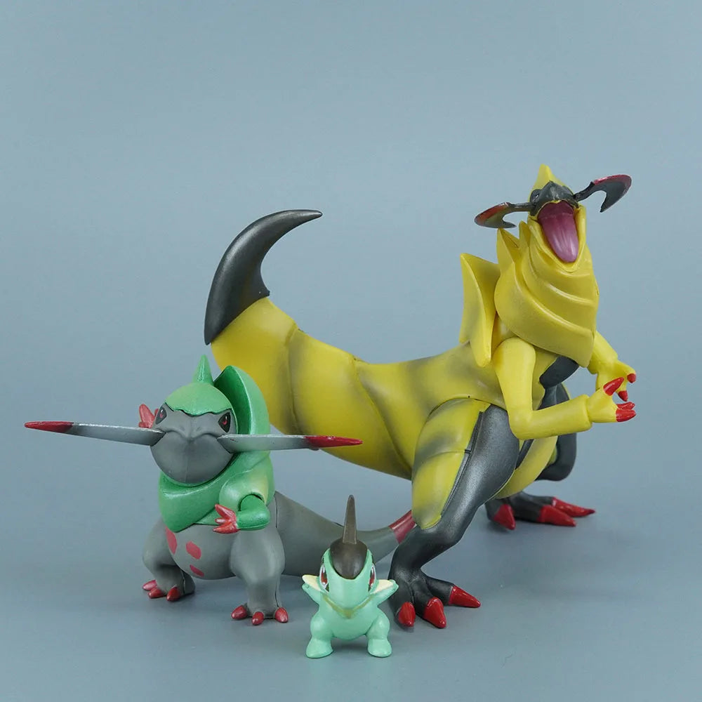 3-9cm Anime Pokemon Figure Haxorus Combination Action Figures Pvc Collection Model Toys for Children Gifts