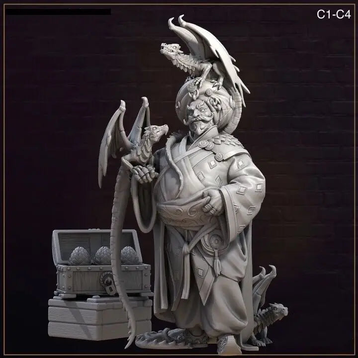 32mm , miniature model resin figure ，Merchants of the dark alley , Unassembled and unpainted kit