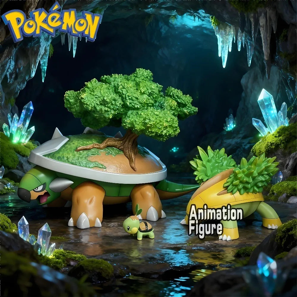 2-11cm Anime Pokemon Figure Torterra Evolutionary Group Action Figures Pvc Collection Model Toys for Children Gifts