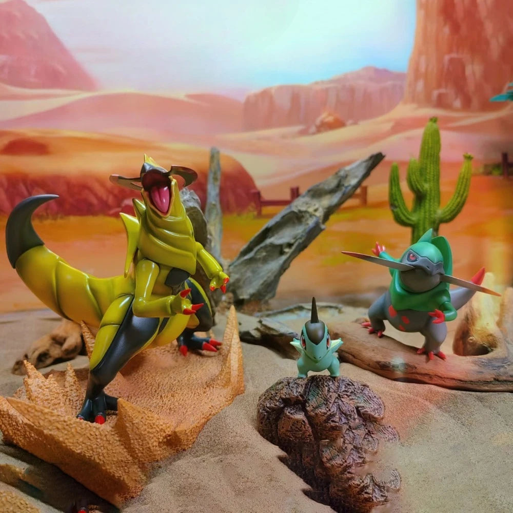 3-9cm Anime Pokemon Figure Haxorus Combination Action Figures Pvc Collection Model Toys for Children Gifts