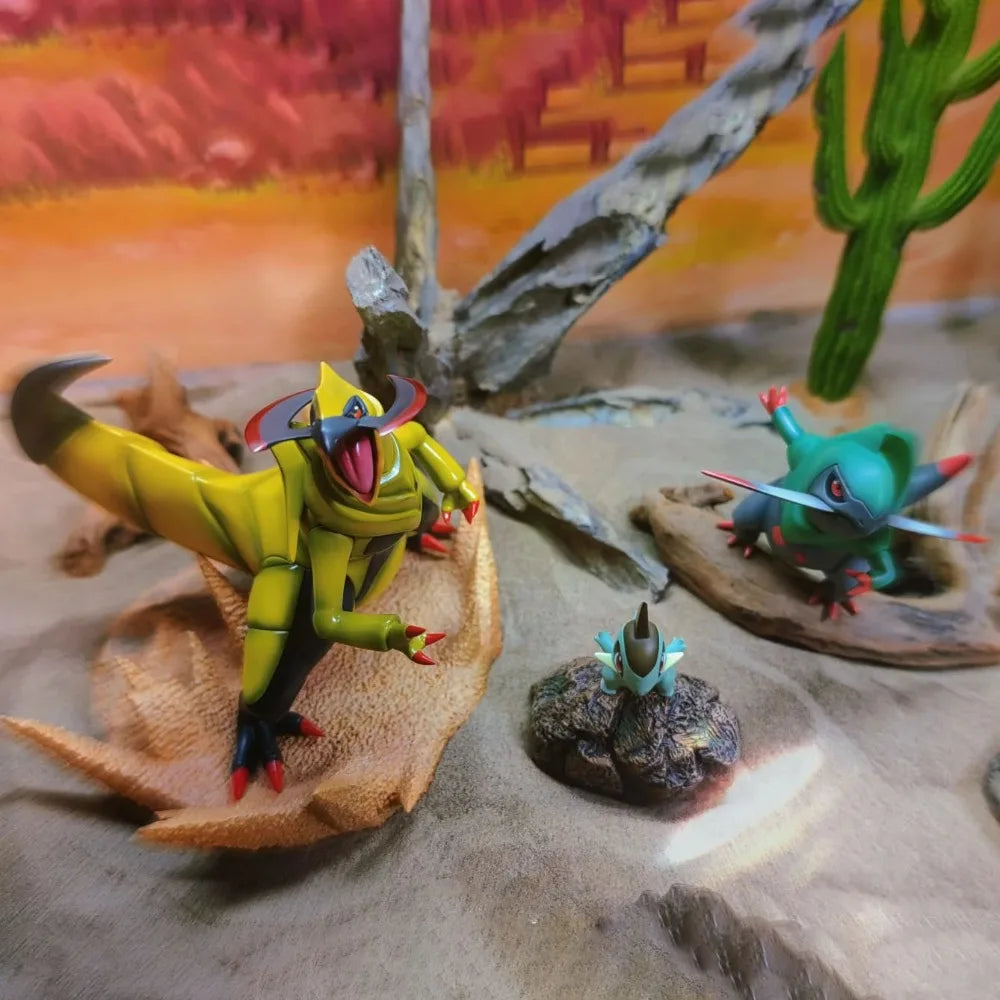 3-9cm Anime Pokemon Figure Haxorus Combination Action Figures Pvc Collection Model Toys for Children Gifts