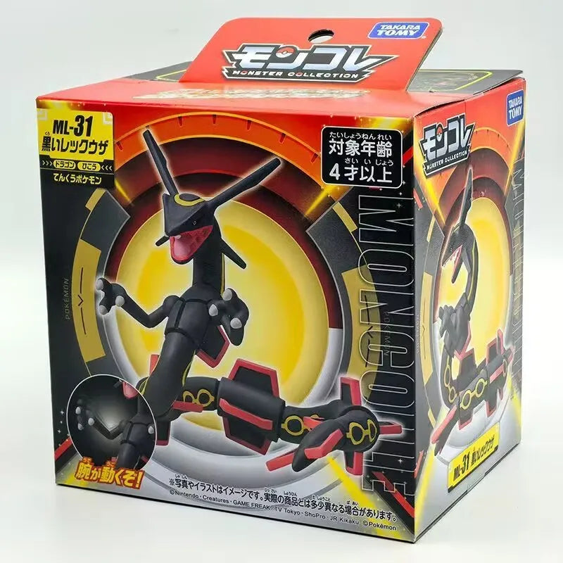 Takara Tomy Pokemon Figures Black Rayquaza Action Figure ML Series Collectible Model Ornament Resin Doll Birthday Gift