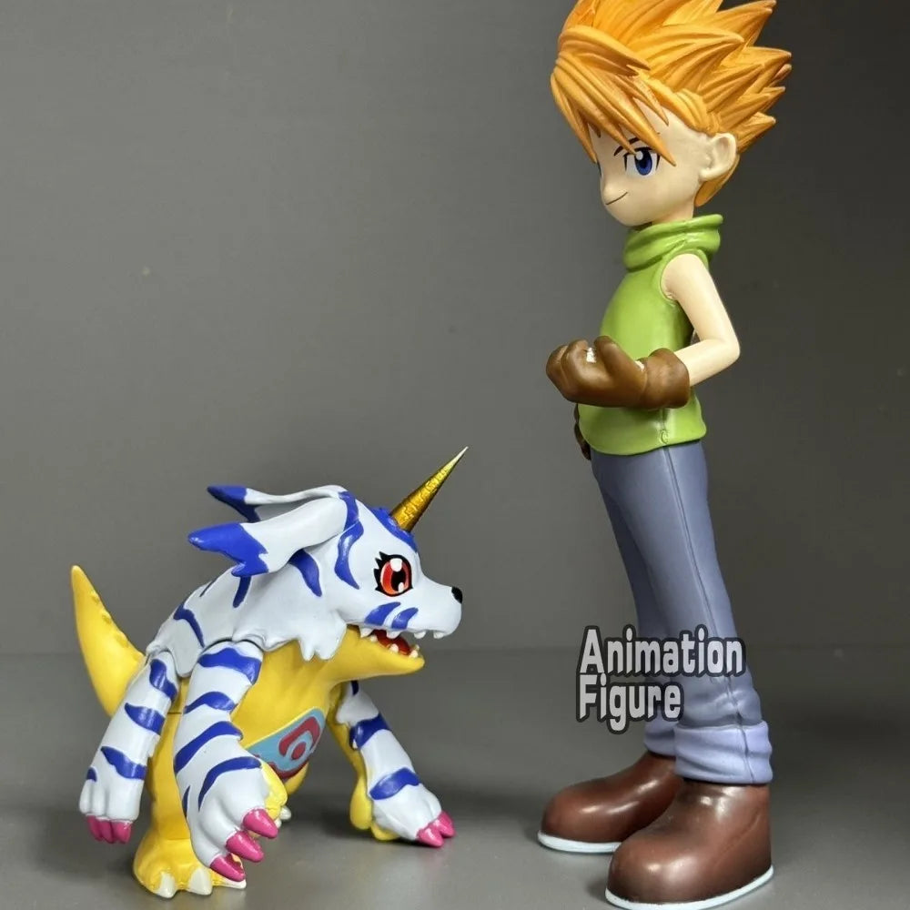 8-16.5cm Anime Digimon Adventure Figure Ishida Yamato And Gabumon Action Figure PVC Collectible Model Toys Gifts