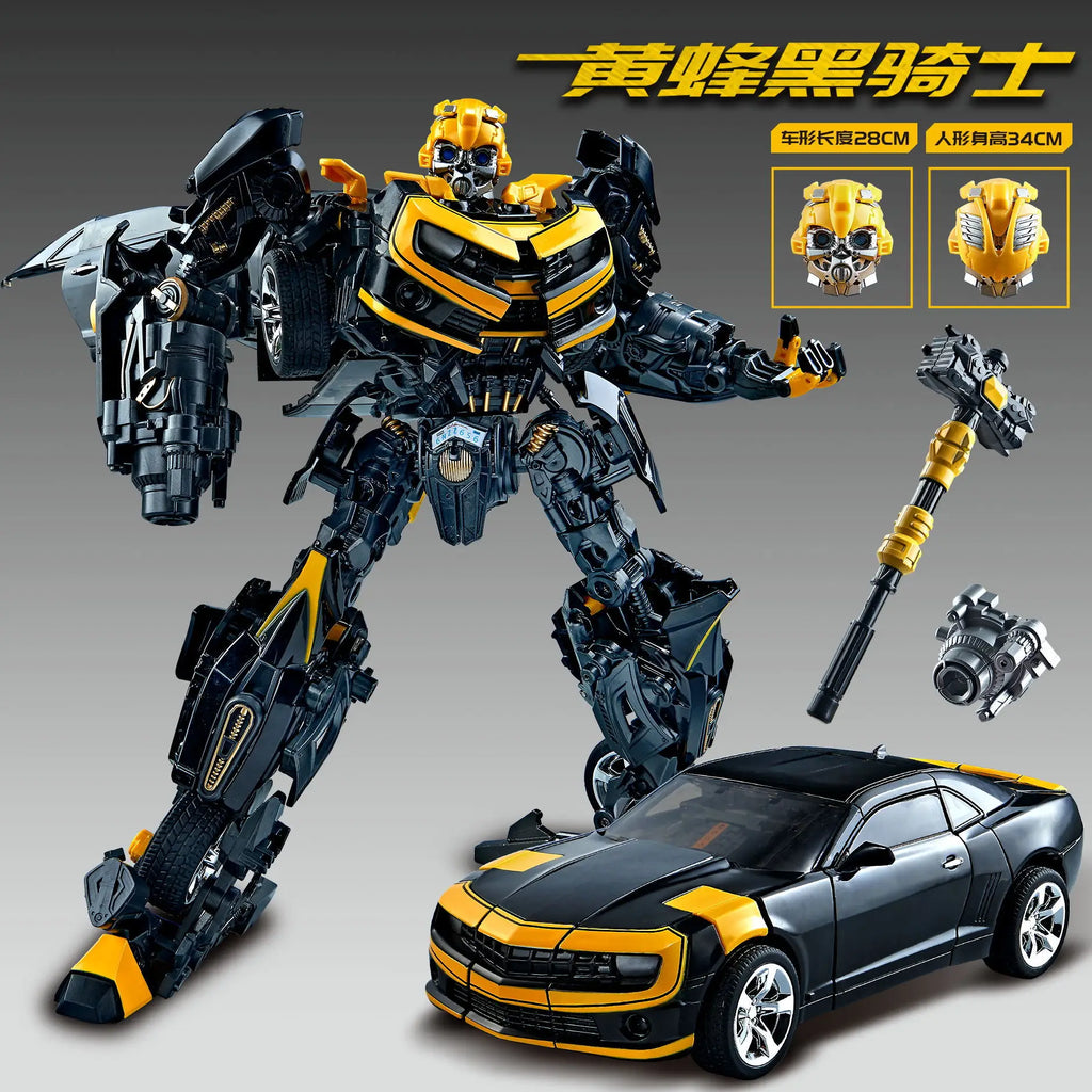 30CM Transformation Optimus Prime Bumblebee Megatron Black Gold Robot Toy Alloy Star Commander Truck Car Toy Action Figure Gift