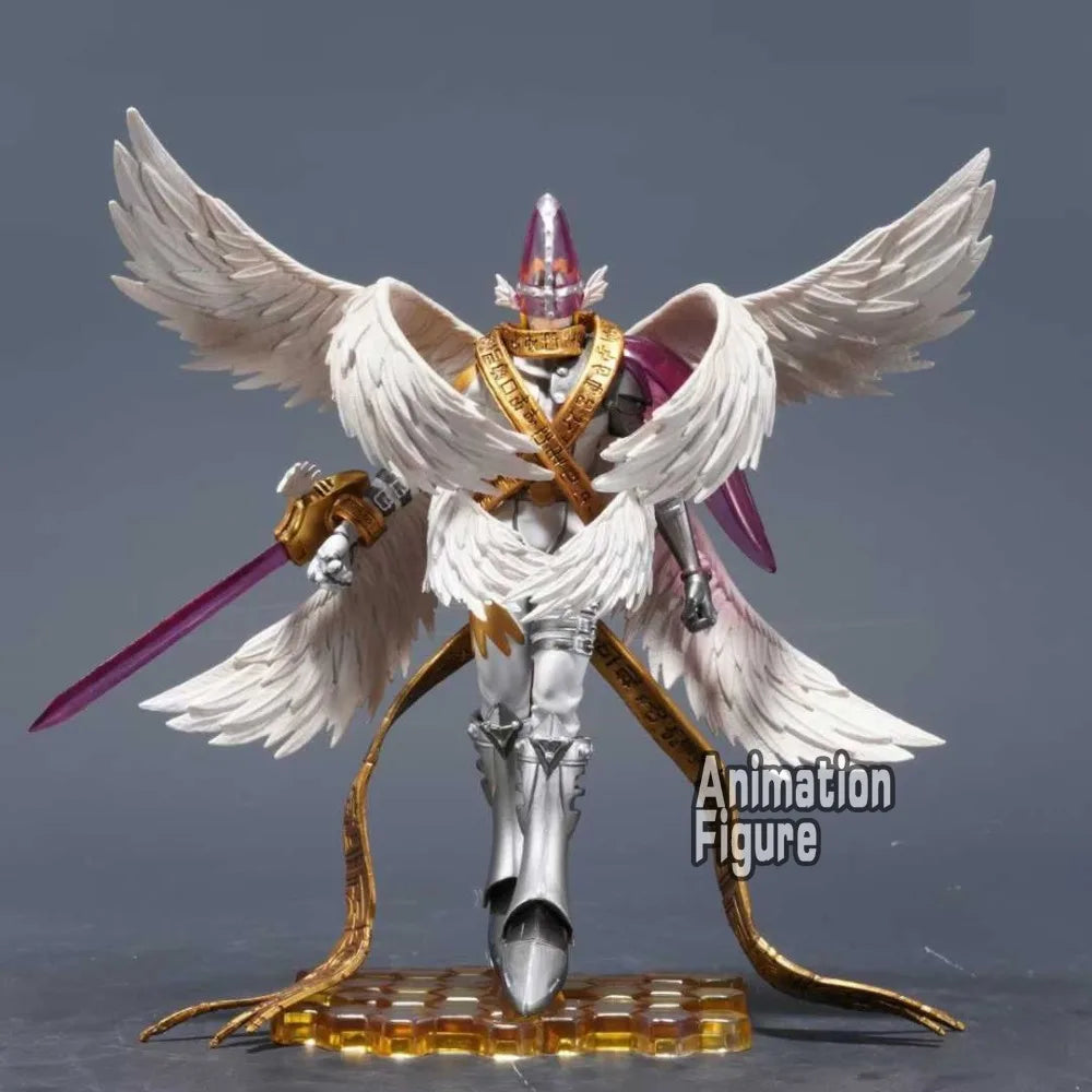 22cm/8.6in Anime Digimon Adventure Figure Holy Angemon Action Figures Pvc Collection Model Toys for Children Gifts