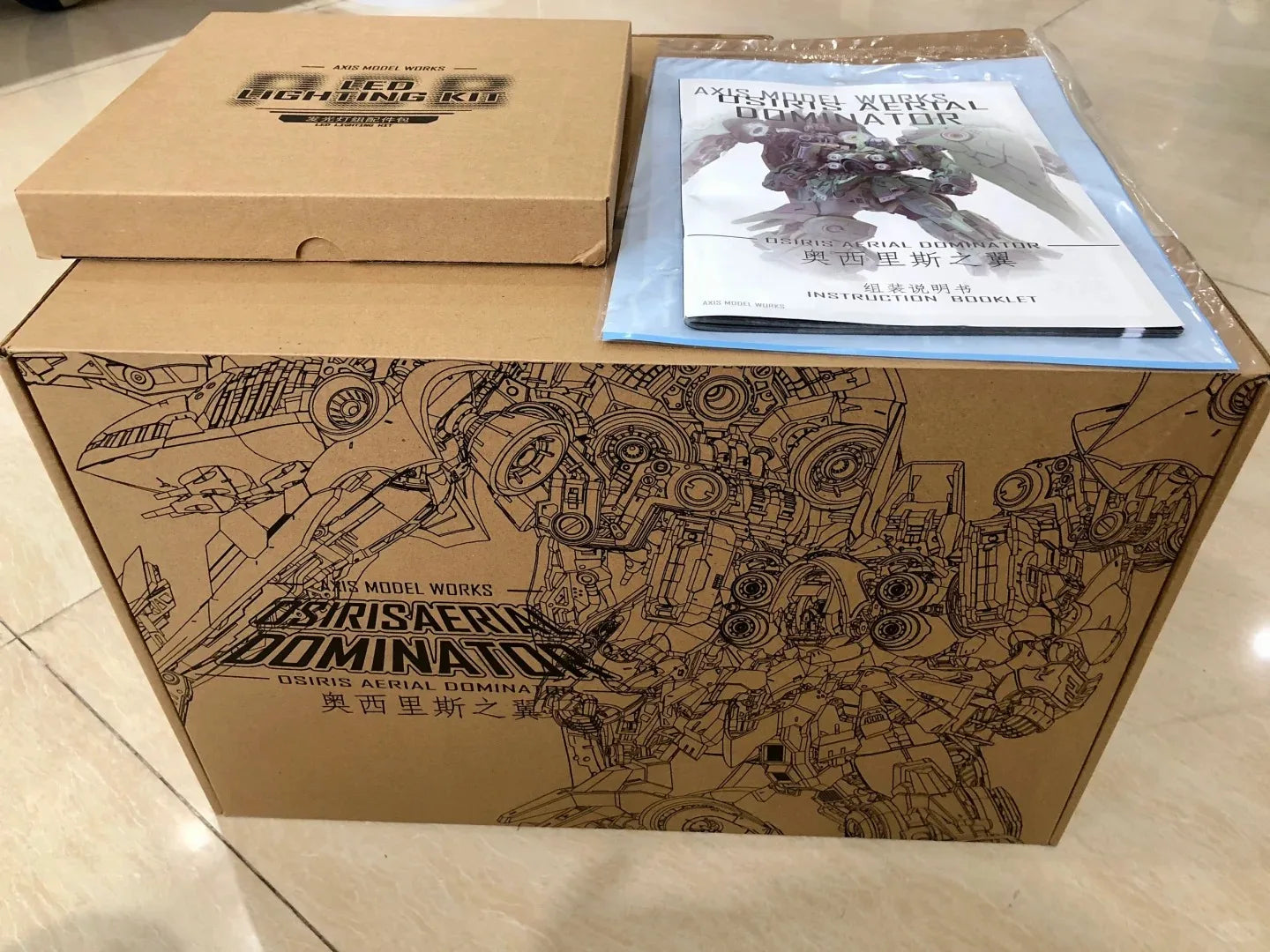 Axis Model Works Kshatriya Assembly Model Kit 1/100 With Luminous Lamp Osiris Aerial Dominator Action Figure Plastic Toy