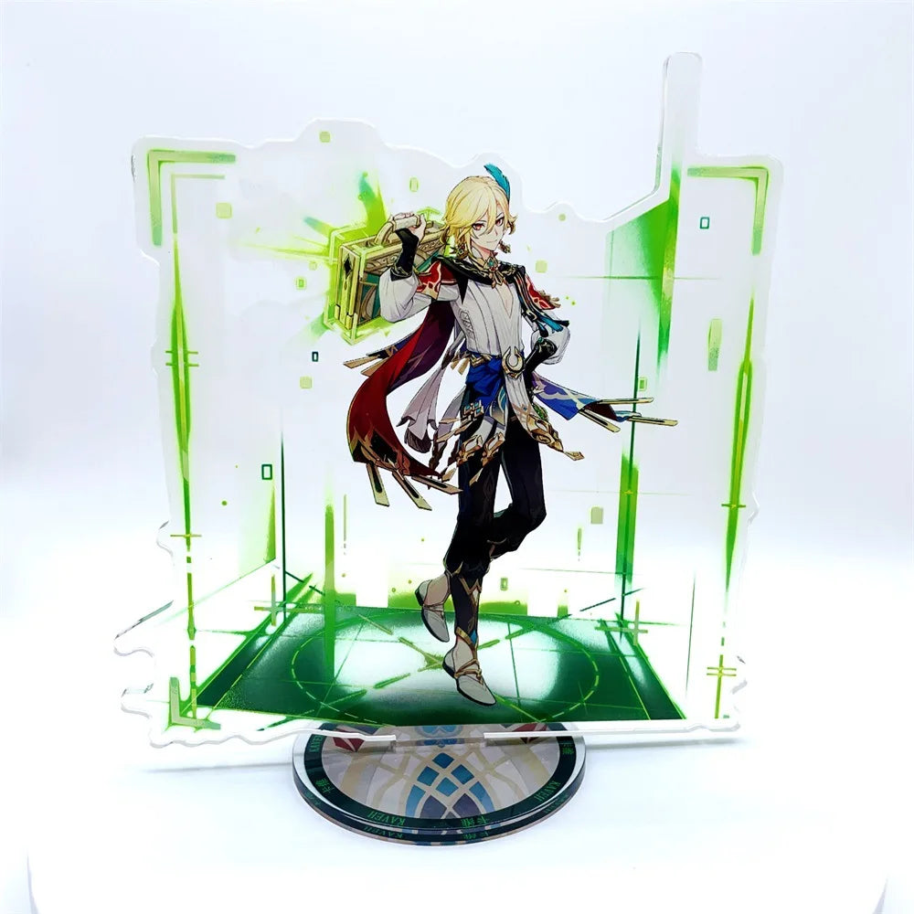 Anime Figure Genshin Impact Furina Arlecchino Xiao Yae Miko Yelan Acrylic Stand Model Plate Desk Decor Standing Sign Fans Gift