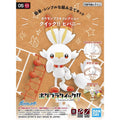 Original Bandai Pokemon Figures Kit Quick Series Scorbunny Hibanny Assembly Collectible Ornaments Figure Model Toys Gifts 11Cm