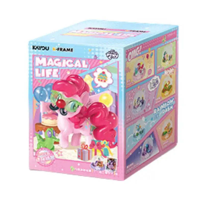 Original KAYOU My Little Pony Mini Scene Vol.1 Magical Home Pinkie Pie Rainbow Dash Decoration Blind Box Rarity Holiday Gifts