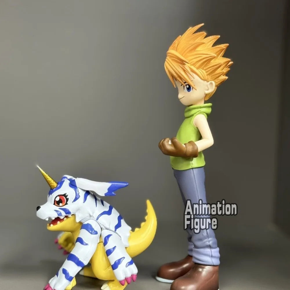 8-16.5cm Anime Digimon Adventure Figure Ishida Yamato And Gabumon Action Figure PVC Collectible Model Toys Gifts