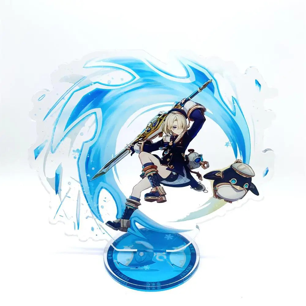 Anime Figure Genshin Impact Furina Arlecchino Xiao Yae Miko Yelan Acrylic Stand Model Plate Desk Decor Standing Sign Fans Gift
