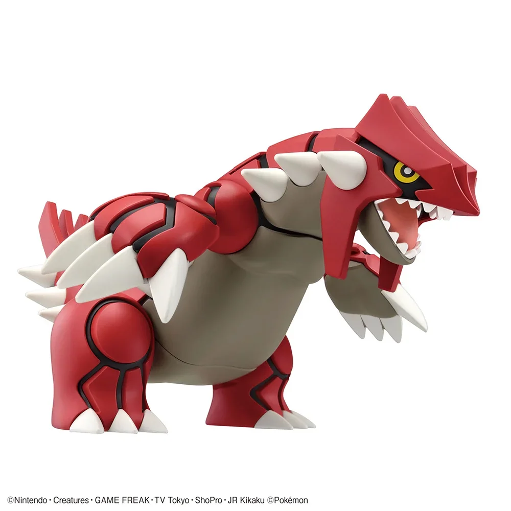 Original Bandai Pokemon Figures Pokmon Plamo Series Groudon Diy Assembly Collectible Ornaments Figure Model Toys Birthday Gift