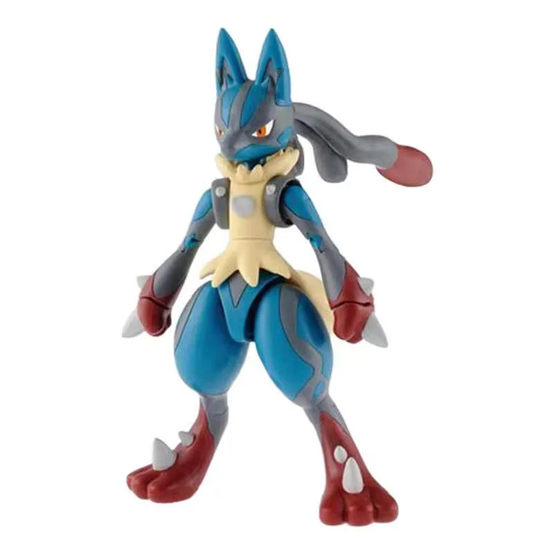 In Stock Bandai Original Box POKEMON Poke Pla Mega Lucario Aninm Full Action Assembly Figure Model Toy Gifts for Kid