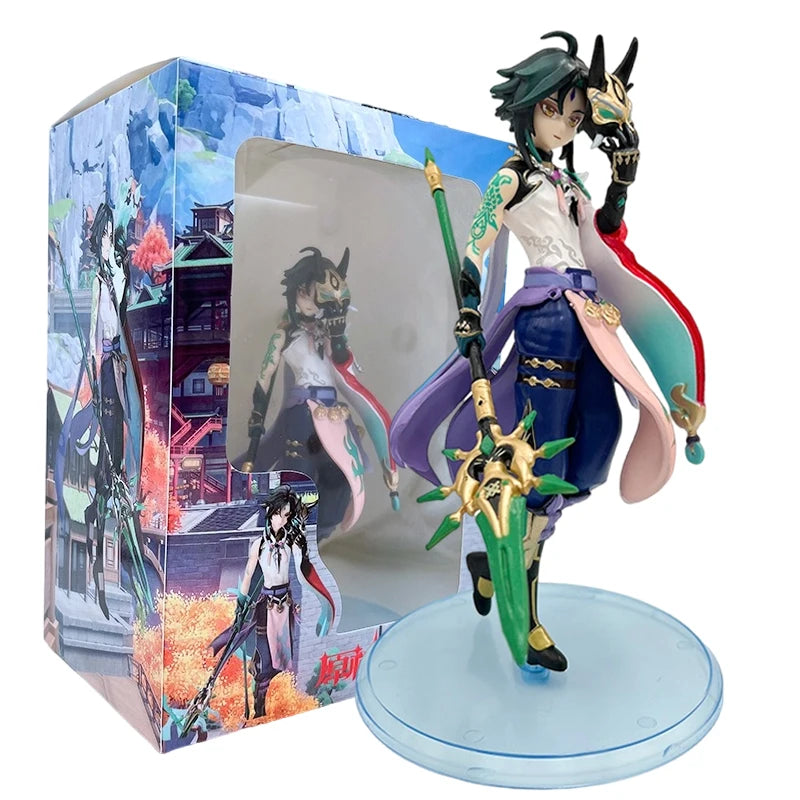 19cm Genshin Impact Anime Figure Xiao Action Figure Klee Paimon Qiqi Figurine PVC Desktop Ornaments Adult Collectible Model Toys