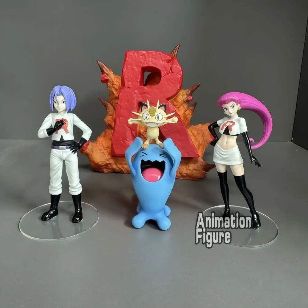 3-11cm Anime Pokemon Figure Team Rocket Action Figures Pvc Statue Desktop Ornamen Collection Model Toys Gifts