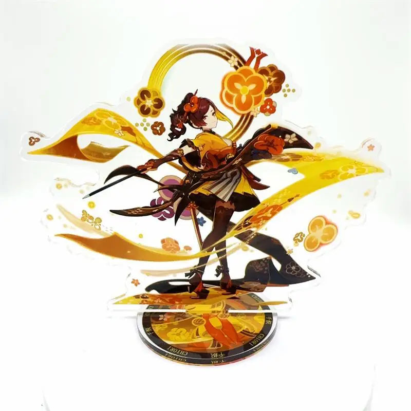 Anime Figure Genshin Impact Furina Arlecchino Xiao Yae Miko Yelan Acrylic Stand Model Plate Desk Decor Standing Sign Fans Gift