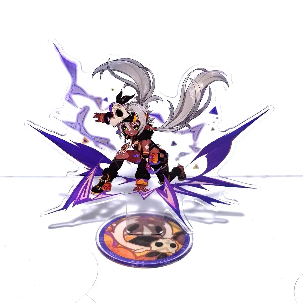 Anime Game Genshin Impact Stand Model Acrylic Action Figure Xilonen Kinich Mualani Creative Toy Gift