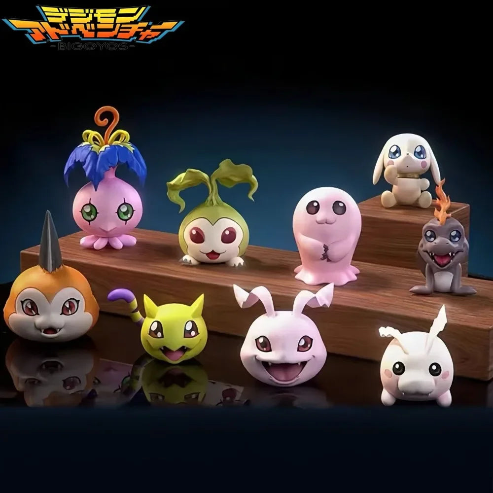 2-5cm Anime Digimon Adventure Figure Gabumon Pyocomon Koromon Mochimon Tokomon Plotmon Action Figures Model Collectible Toy Gift