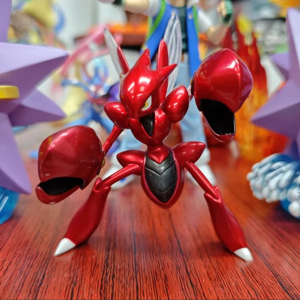 9cm/3.54in Anime Pokemon Figure Scizor Action Figure PVC Collection Model Toys for Children Gifts