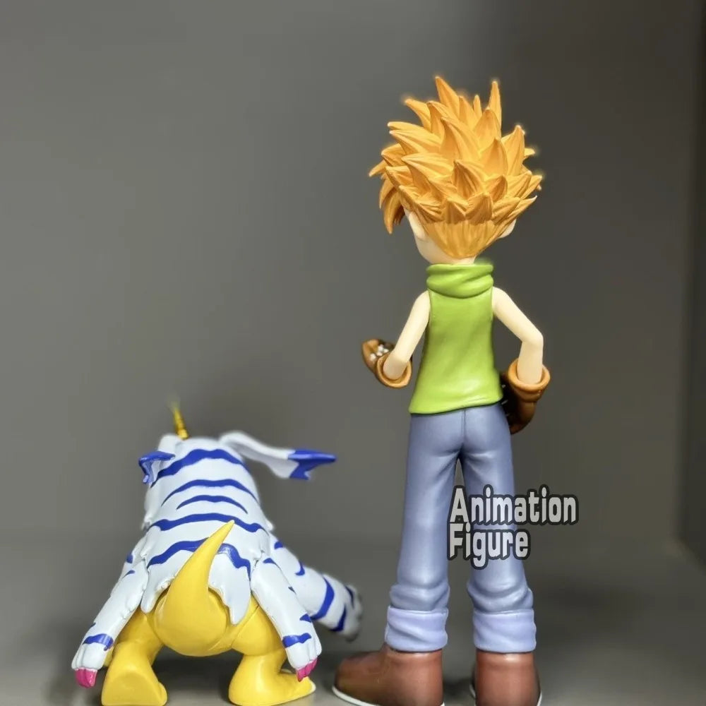 8-16.5cm Anime Digimon Adventure Figure Ishida Yamato And Gabumon Action Figure PVC Collectible Model Toys Gifts