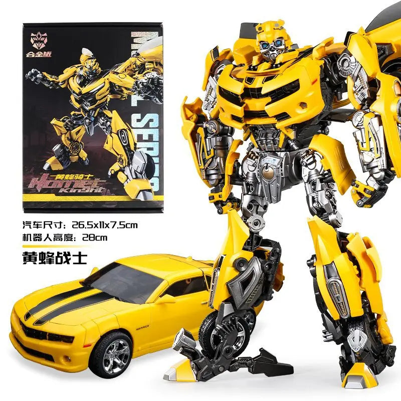 30CM Transformation Optimus Prime Bumblebee Megatron Black Gold Robot Toy Alloy Star Commander Truck Car Toy Action Figure Gift