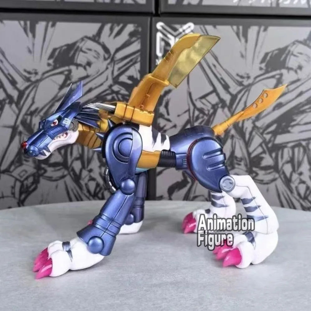 9cm/3.54in Anime Digimon Adventure Figure Metal Garurumon Action Figures Pvc Collection Model Toys for Children Gifts