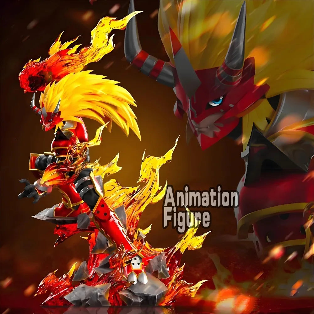 26cm/10.24in Anime Digimon Adventure Figure Agnimon Action Figures Pvc Collection Model Toys for Children Gifts