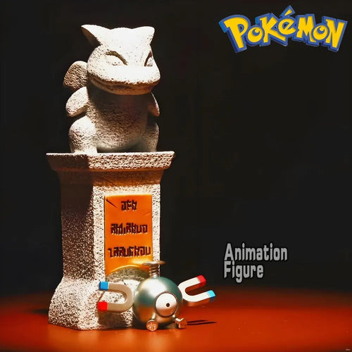 10.5cm/4.13in Anime Pokemen Figure Resin Pokémon Gym Stone Statue Action Figures Pvc Collection Model Toys for Children