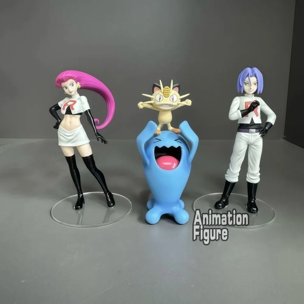3-11cm Anime Pokemon Figure Team Rocket Action Figures Pvc Statue Desktop Ornamen Collection Model Toys Gifts