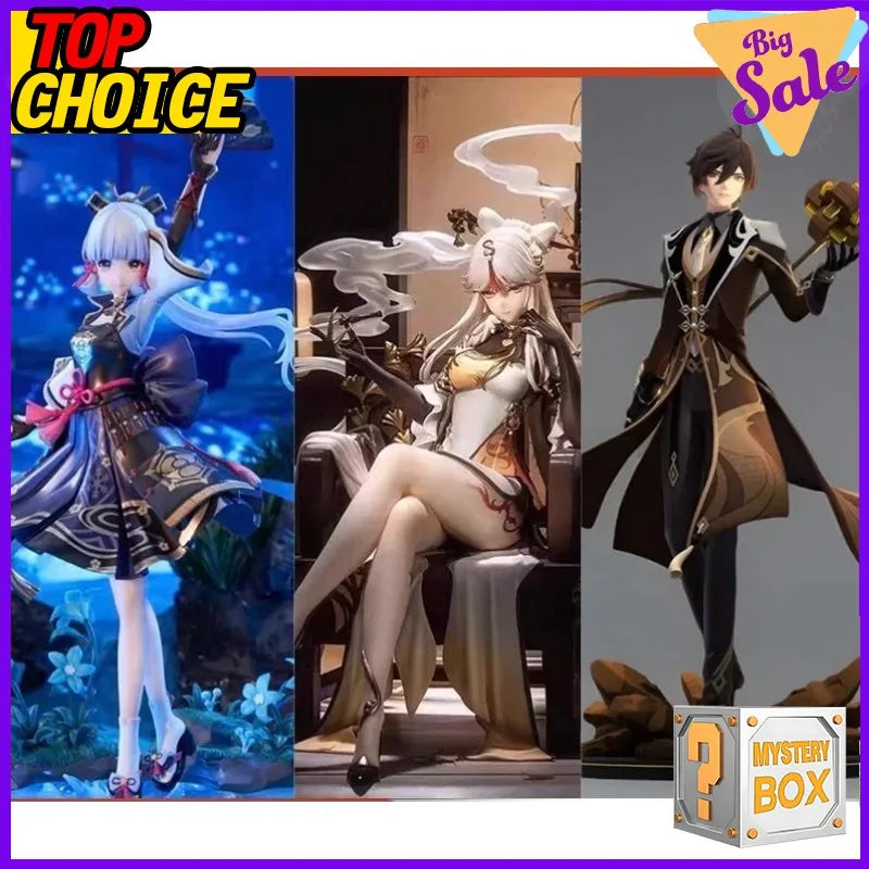 Genshin Impact Official Paimon Aether Action Figure Blind Box Mystery Collectible Toy Anime Game Merchandise Gift for Fans