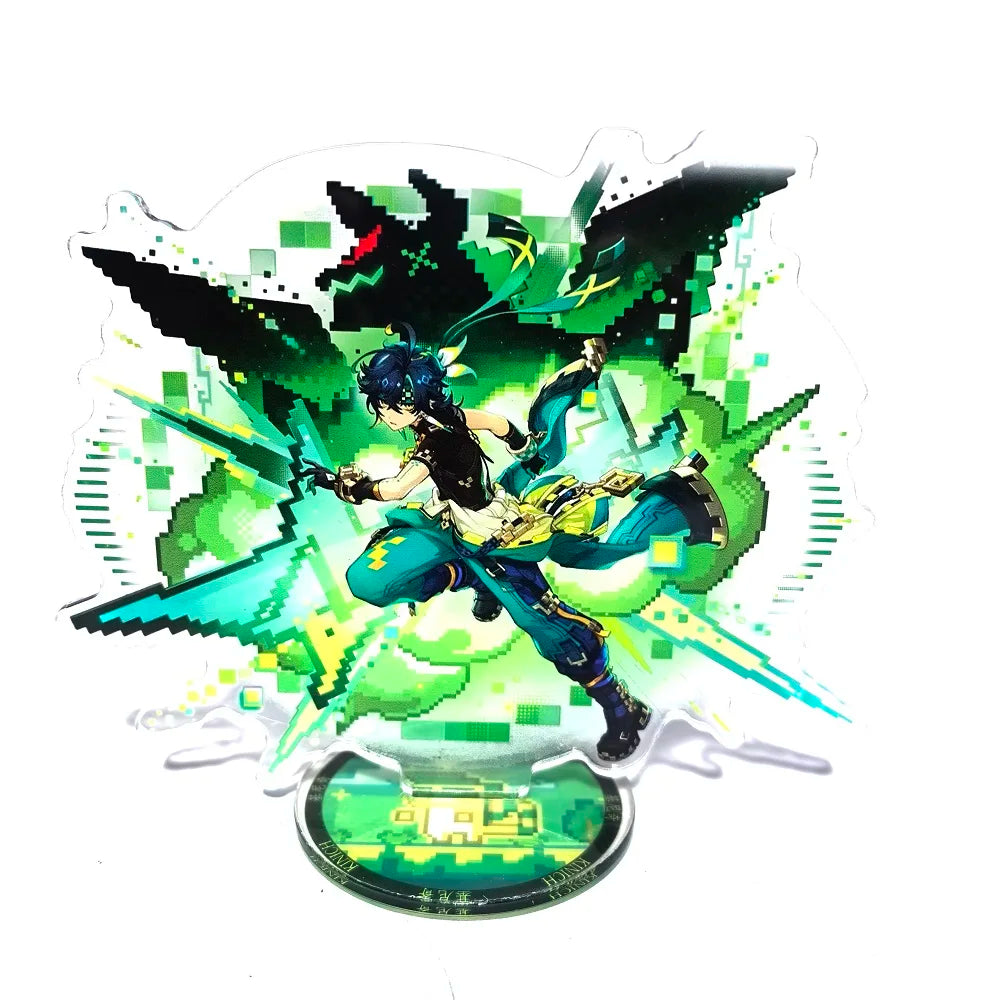 Anime Game Genshin Impact Stand Model Acrylic Action Figure Xilonen Kinich Mualani Creative Toy Gift
